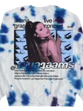 Ariana Grande Live in Concert Tie Dye Sweetener Tour Crewneck XL